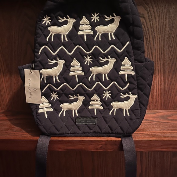 NWT Vera Bradley Merry Mischief Essential Compact Backpack and Wallet Set - Picture 2 of 8